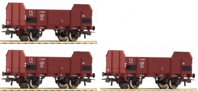 Set of 3 gondola cars<br /><a href='images/pictures/Roco/Roco-67145.jpg' target='_blank'>Full size image</a>